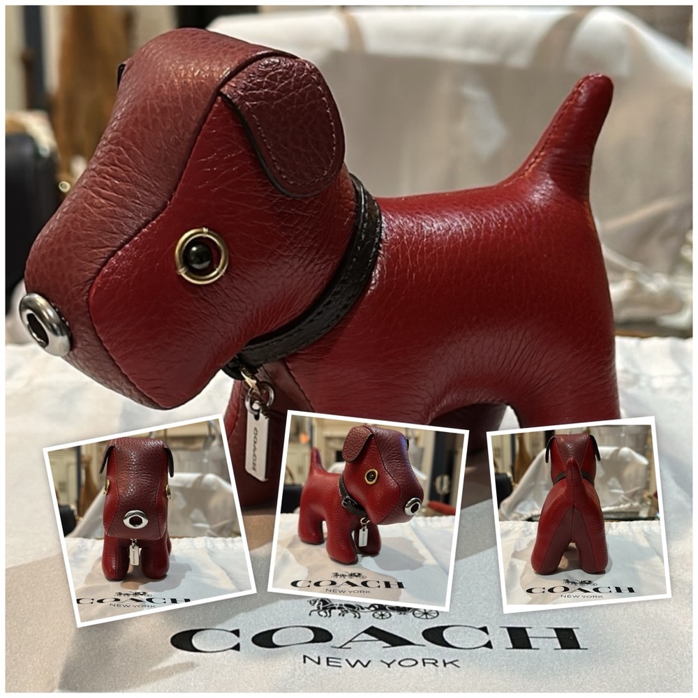 Authentic COACH Dog Paperweight in Red, EUC
